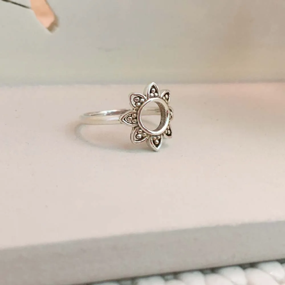 Unique & Different Flower Style Ring Pure 925 Sterling Silver Handmade Pretty Ring For Women