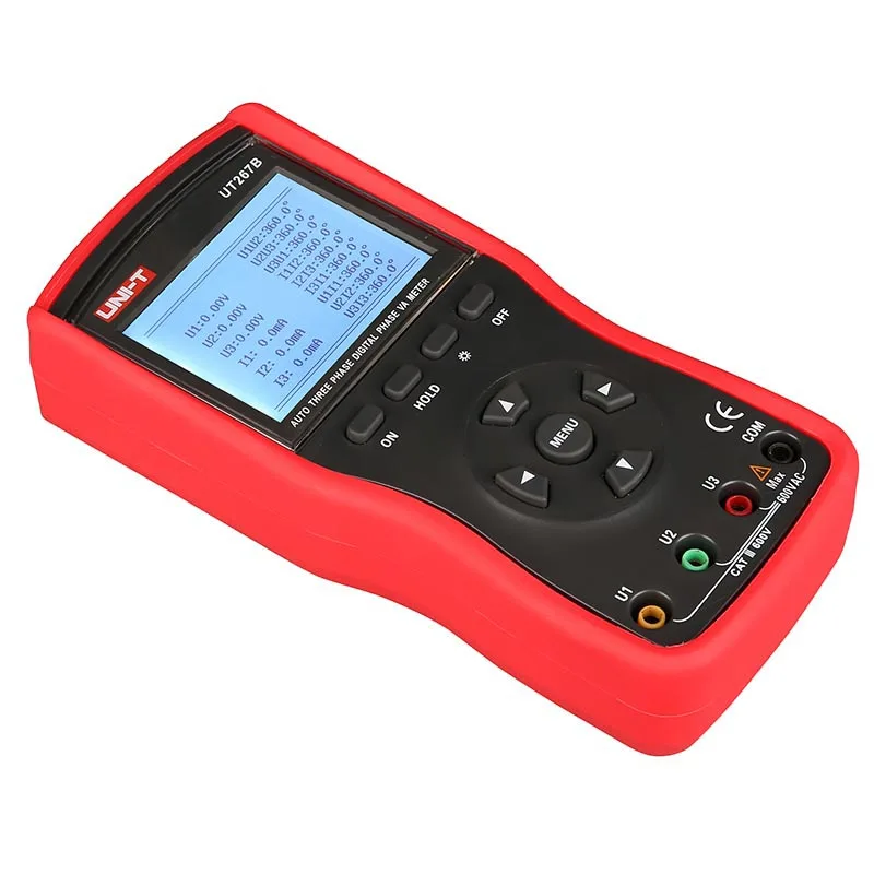 
UNI-T UT267B Intelligent 3 Phase Clamp Voltammeter Three Clamp Phase Voltmeter Power Meter Sequence Measurement AC 600V/20A 