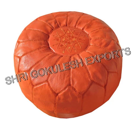 Wholesale Indoor Outdoor Modern Style Leather Poufs Seating Ottoman Square Shape Home Decorations