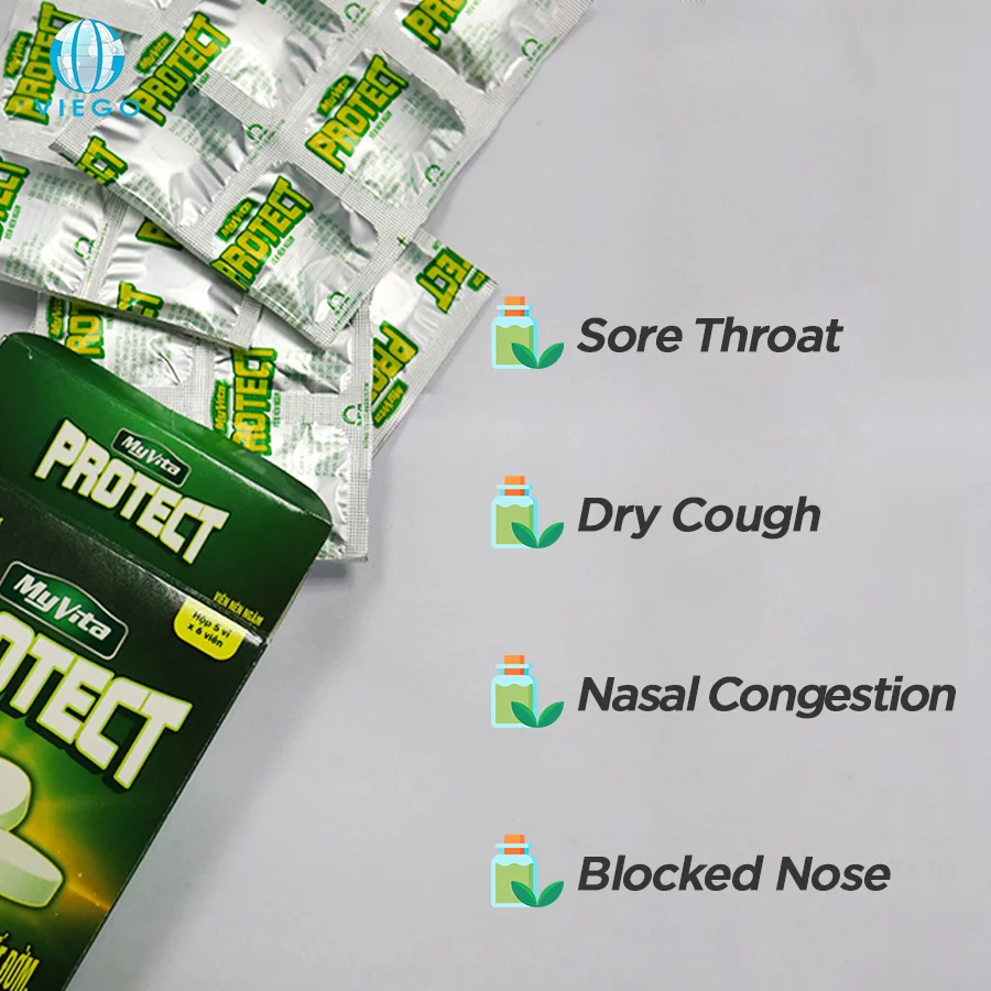 Лидер продаж шипучие таблетки для горла травяные конфеты используемые в качестве полосок от кашля частная этикетка удаление дыхания