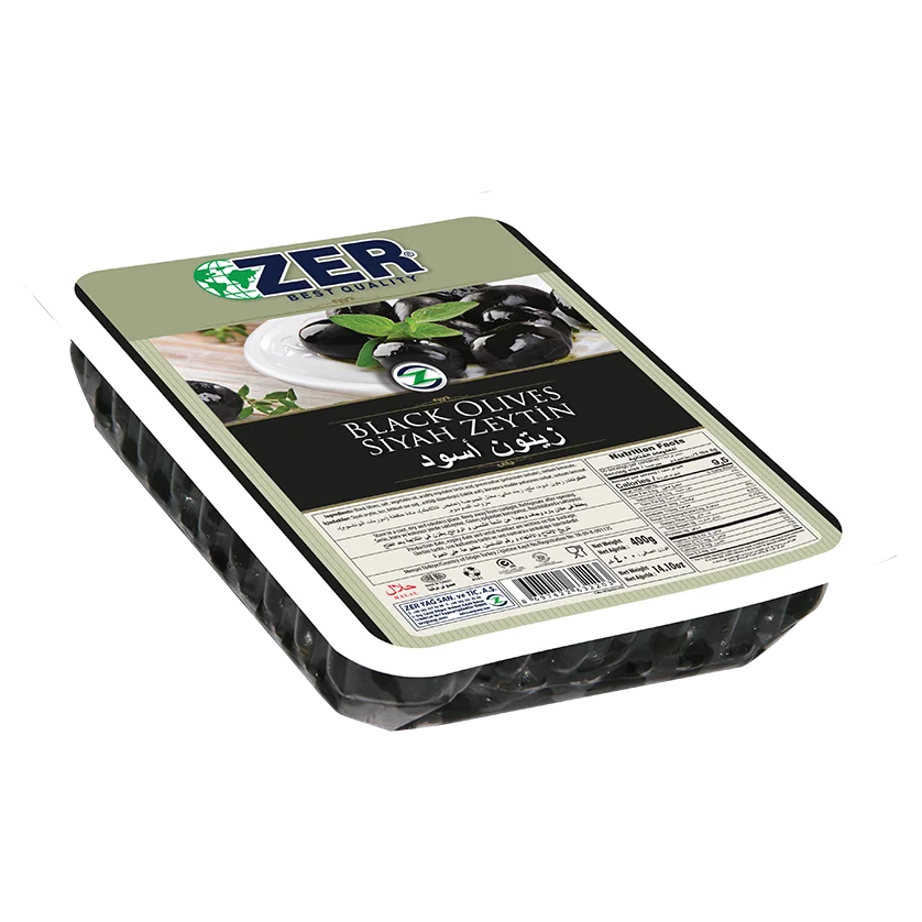 
 Вакуумные черные оливки Zer 400 gr x 24  