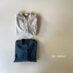 DE MARVI Kids Toddler Corduroy Long Sleeve Casual Shirts Boys Autumn Clothing Wholesale Korean Manufacturer MADE IN KOREA