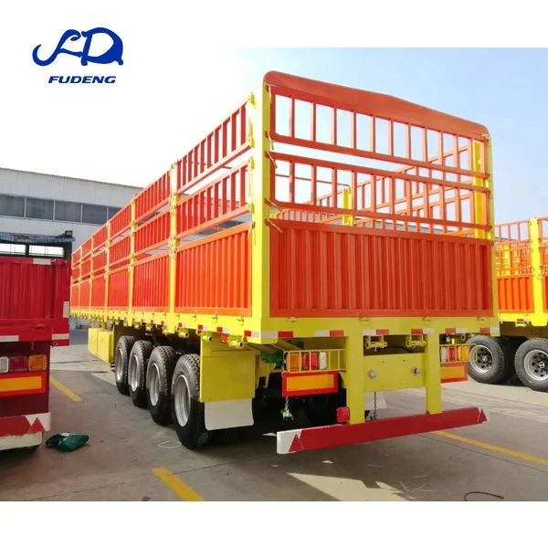 Factory Price Tri-axle 30ton 50t dry cargo carrier Fence Side Wall Van Cargo Truck trailers Semitrailer