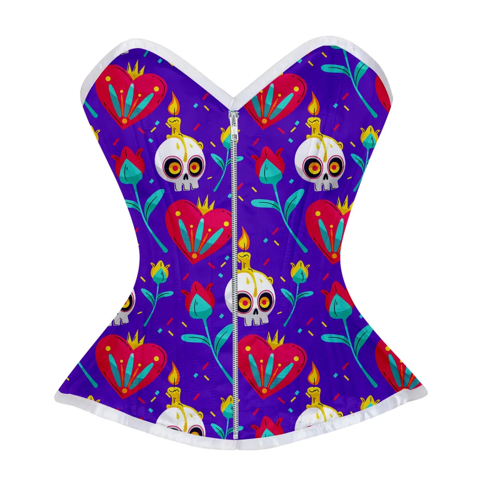 High Quality Belly Fat Control Full Bust Satin Cotton Steel Boned Original Corset supplier