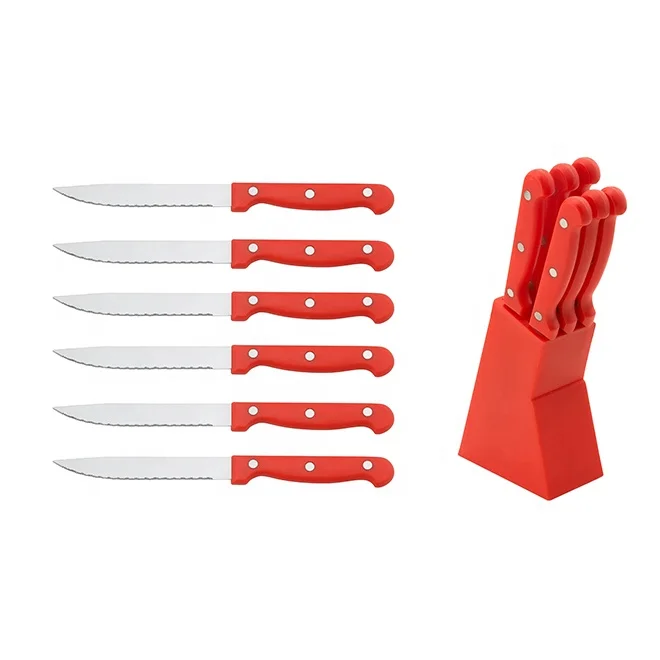 
Yangjiang Factory full tang wavy blade knife Set with Wooden Knife Block Chef knife & scissors, potato cutting Wavy Edged 