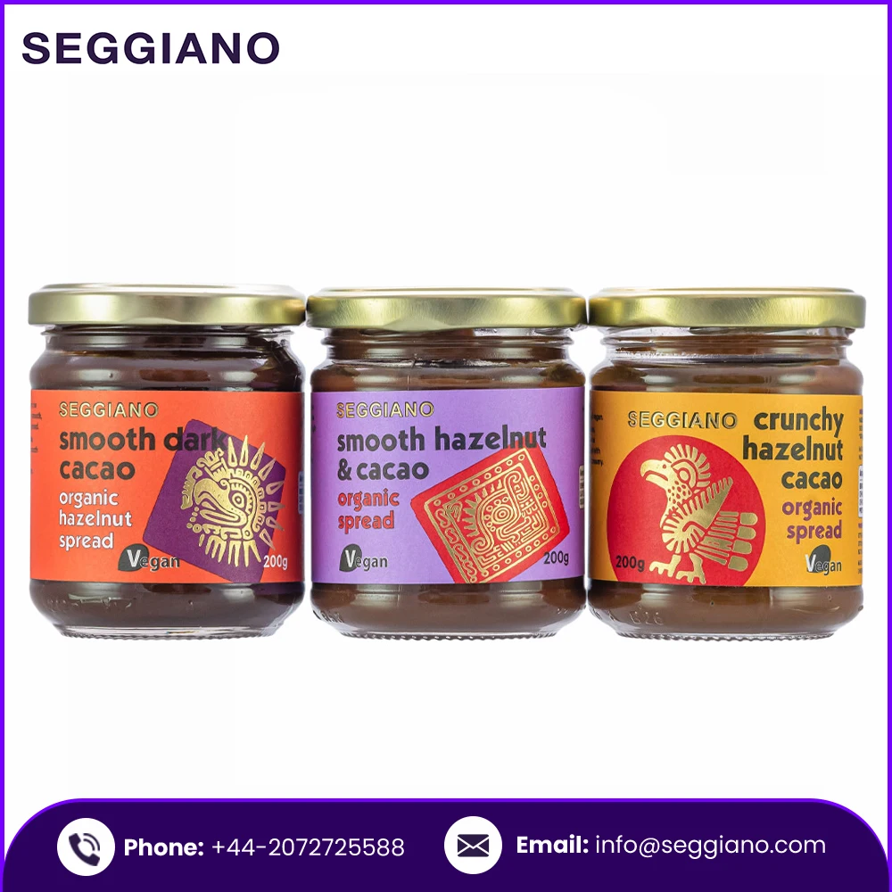 Еда, напиток, джем Seggiano, органический Гладкий темный шоколад, лесной орех, 200 г
