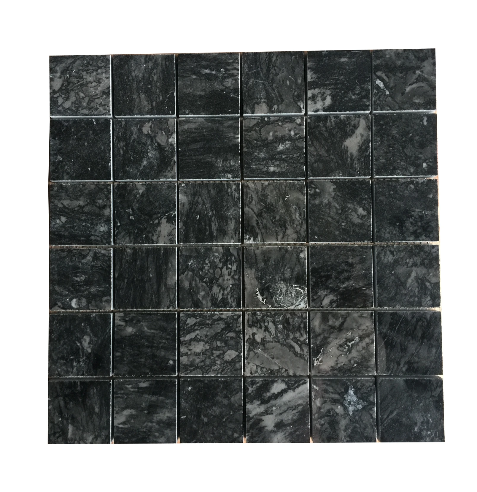 Высококачественная мозаичная плитка из молочного черного мрамора 48x48 керамический натуральный камень оптовая продажа лучший поставщик настенный квадратный узор Вьетнама