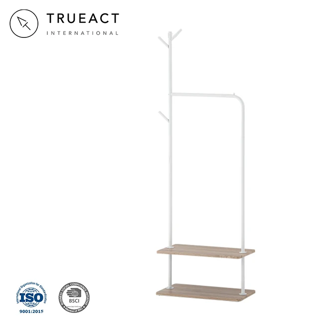 Free Standing Wood Coat Rack | Taiwan | Tree Shaped | Metal Floor Hat Hanger | Garment | Hanging Rail Stand | New Design