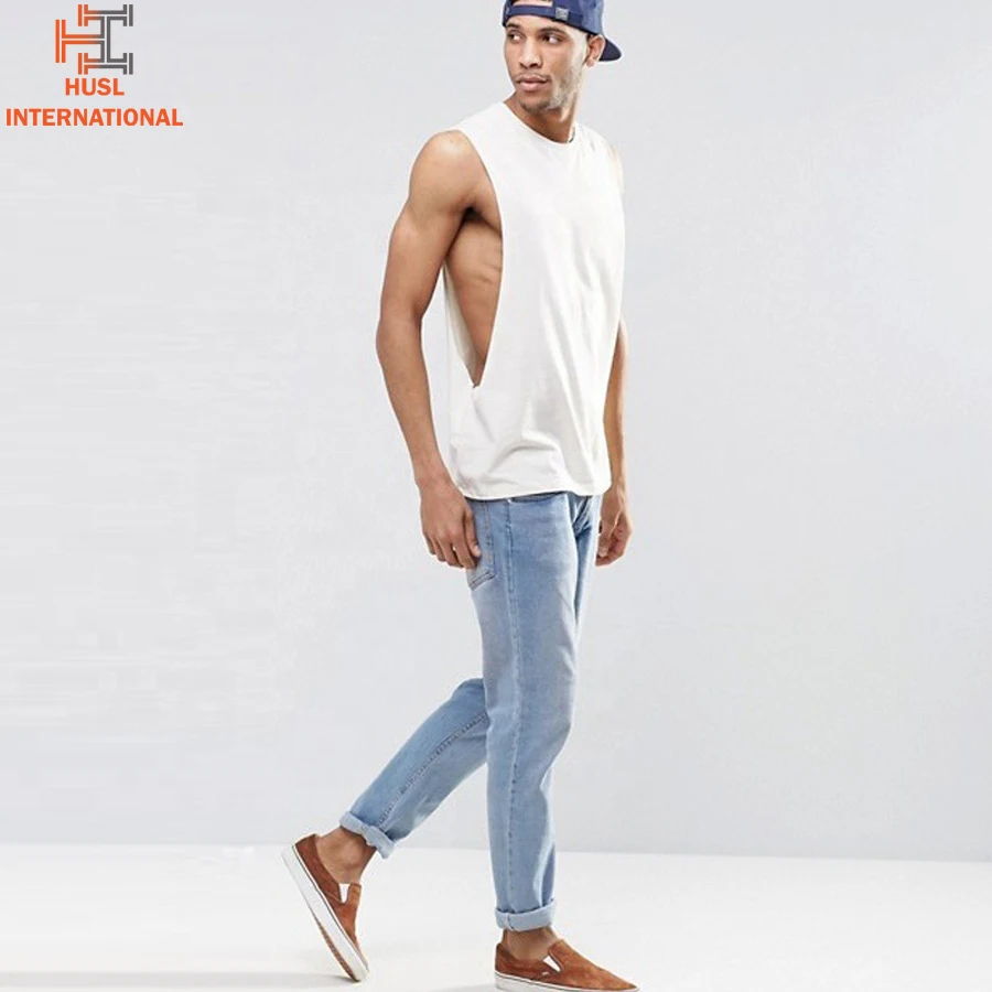 Custom Logo Solid Black White Sleeveless Sports Workout Fitness Tank Top For Gym Wear In Cheap Price