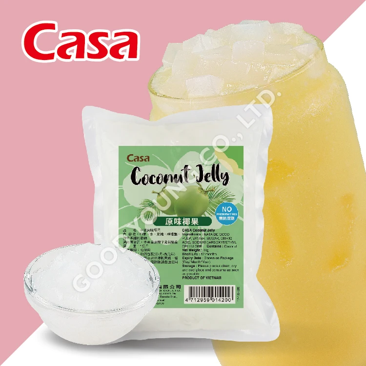 HALAL Vietnam Viet Nam Nata De Coco Coconut Jelly Dice Cube With Bubble Tea Ingredients For Layering Drinks