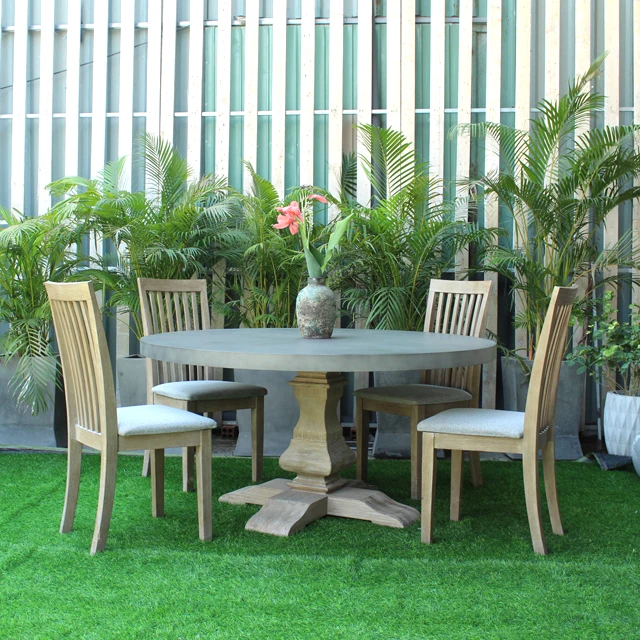 Высококачественный современный дизайн обеденный стол большого размера с мраморным эффектом для дома и сада наружного использования ручной работы во Вьетнаме