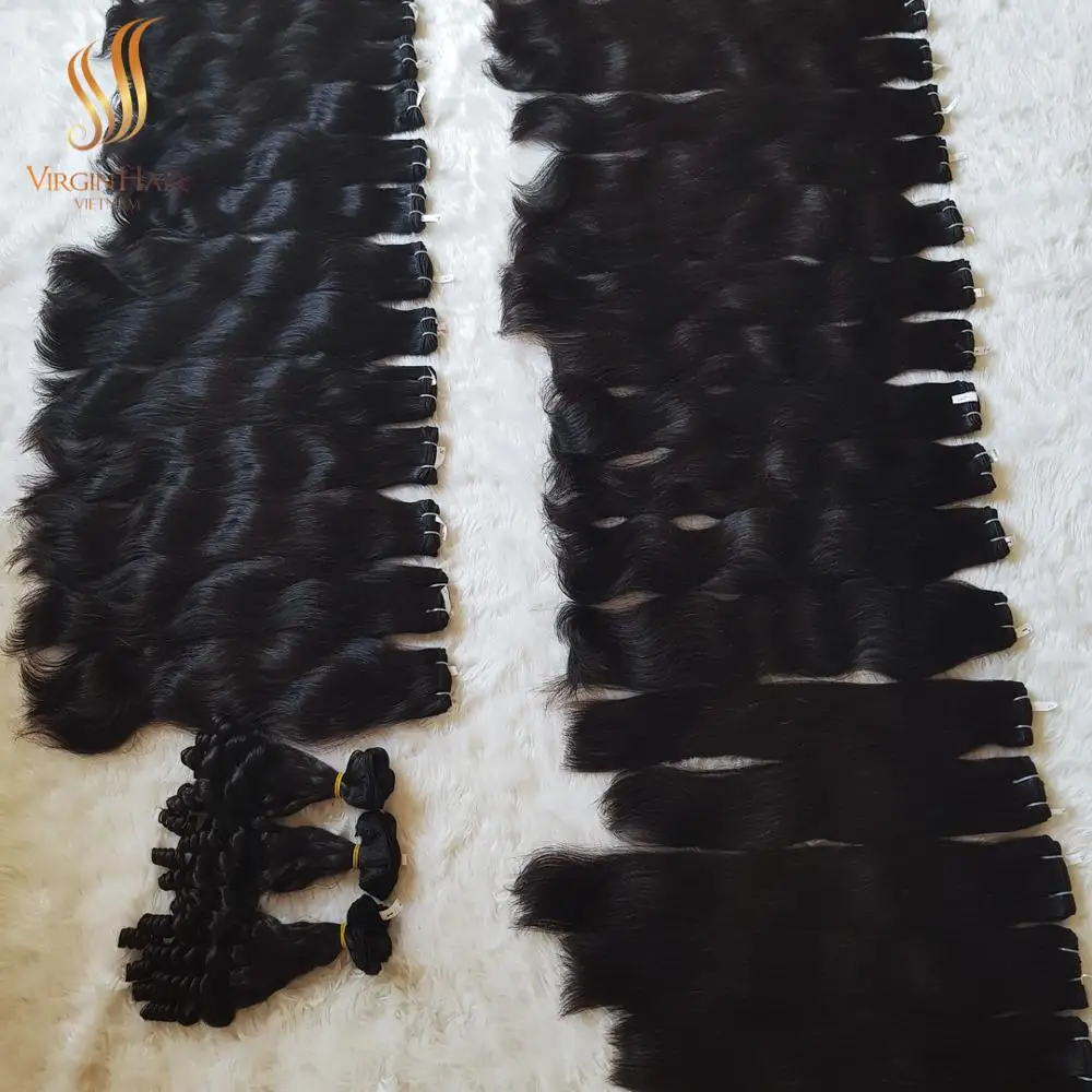 [ NEW HAIR ] Virgin Indian cuticle aligned hair raw unprocessed hair manufactures from Vietnam
