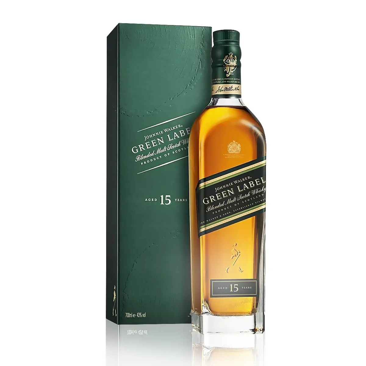 
Notes of Crisp Cereals Coffee Beans Chocolate JW 750ml 43% alc./vol Whisky Green Label Singapore Supplier 