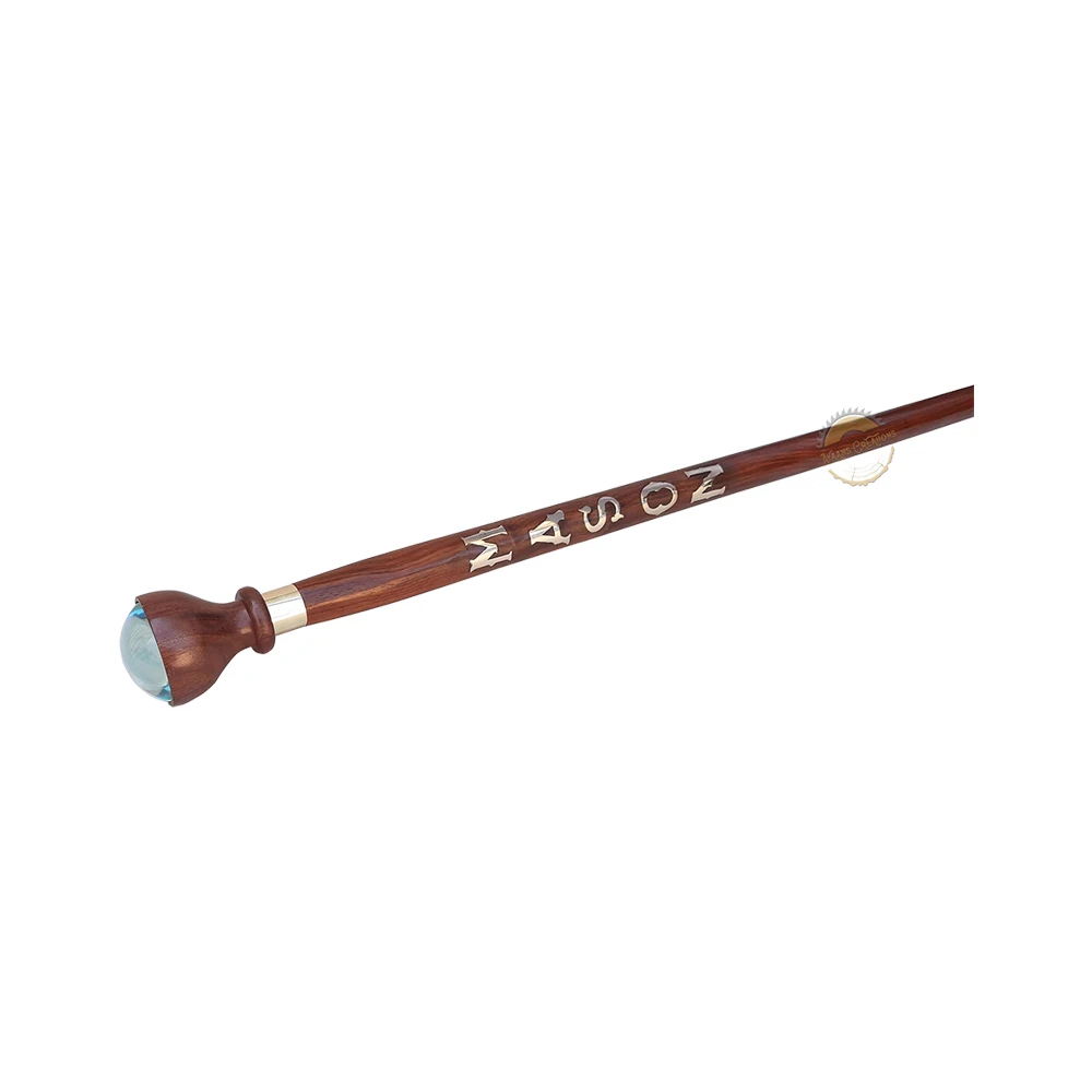 Masonic Walking Stick With Silver Accented Joints Premium Looking Wooden Made Walking Sticks Manufacturer Supplier