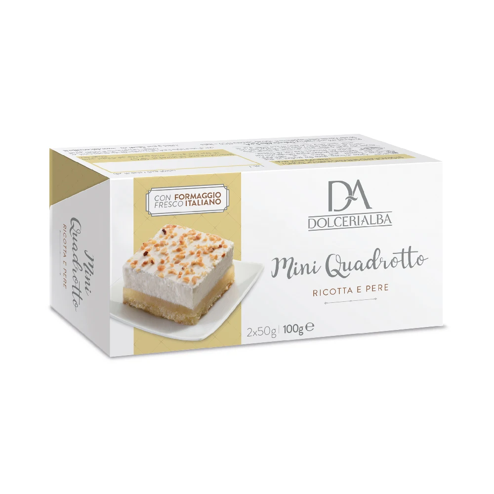 Best Quality Italian Ricotta Cheese & Pear Frozen Dessert Pie 2 Individual Portions 100g Wholesale