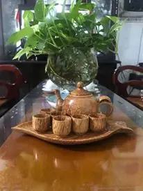 Vintage Coconut Handicraft Teapot for Storage Tea Coffee Home Garden Kitchenware in Stocked (Ms.Sandy 84587176063)