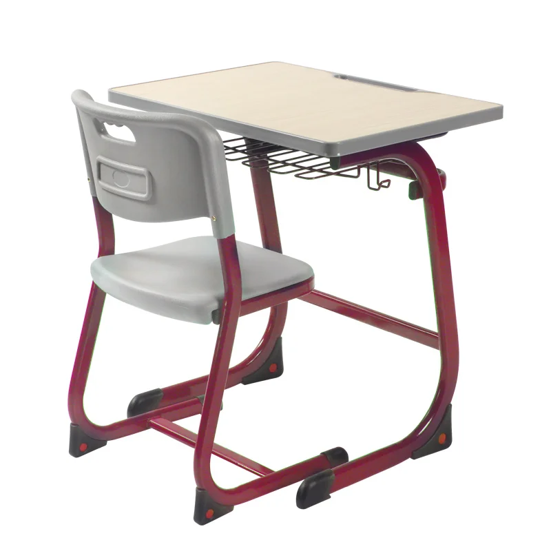 attached plastic school  children student study chair with tablet and table desk set furniture  for sale