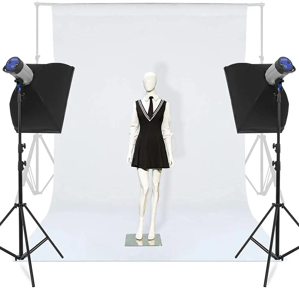 Супер качество 6x9 футов, Белый Профессиональный фон для фоновой фотографии и потокового видео