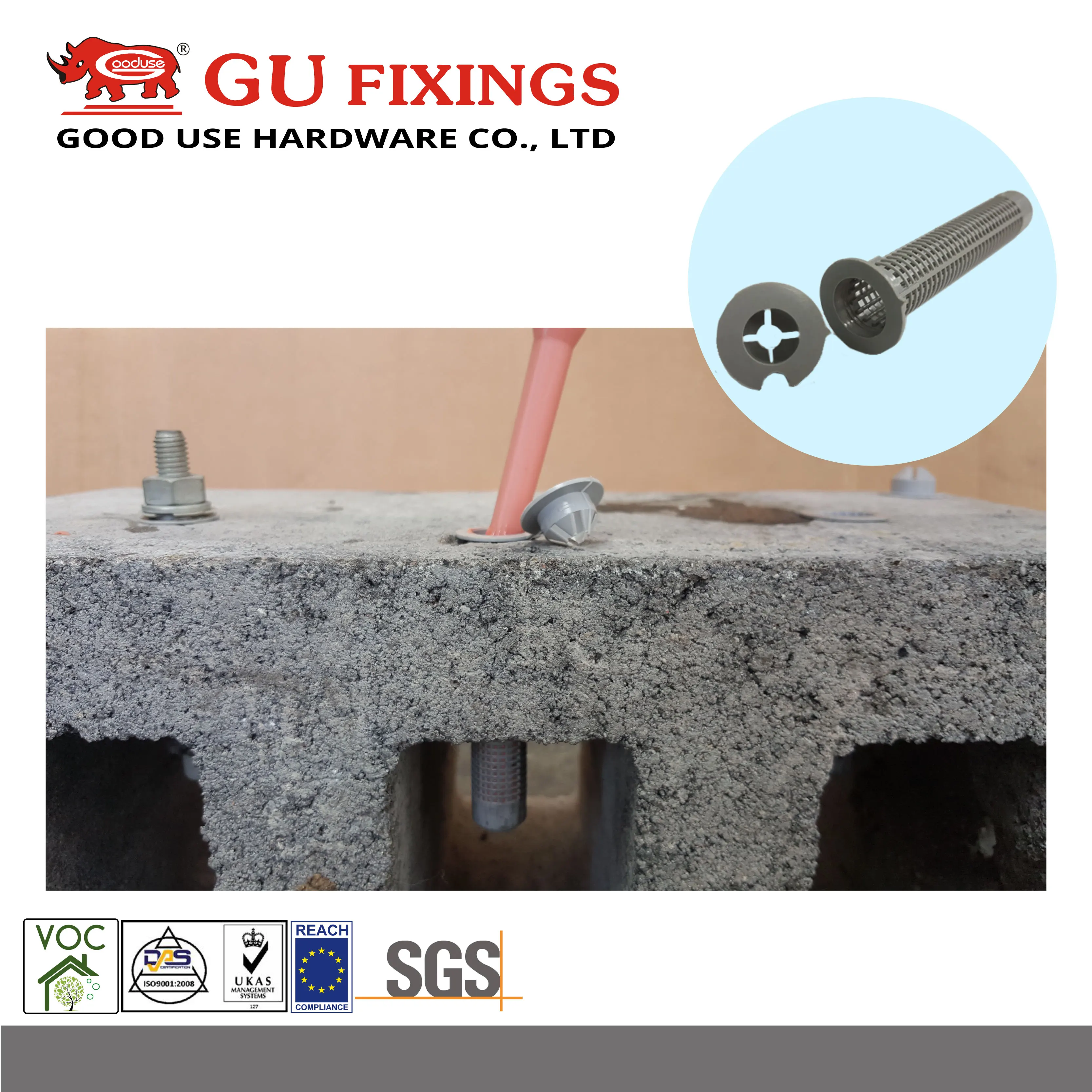 Lightweight plastic sleeve for epoxy rod anchoring