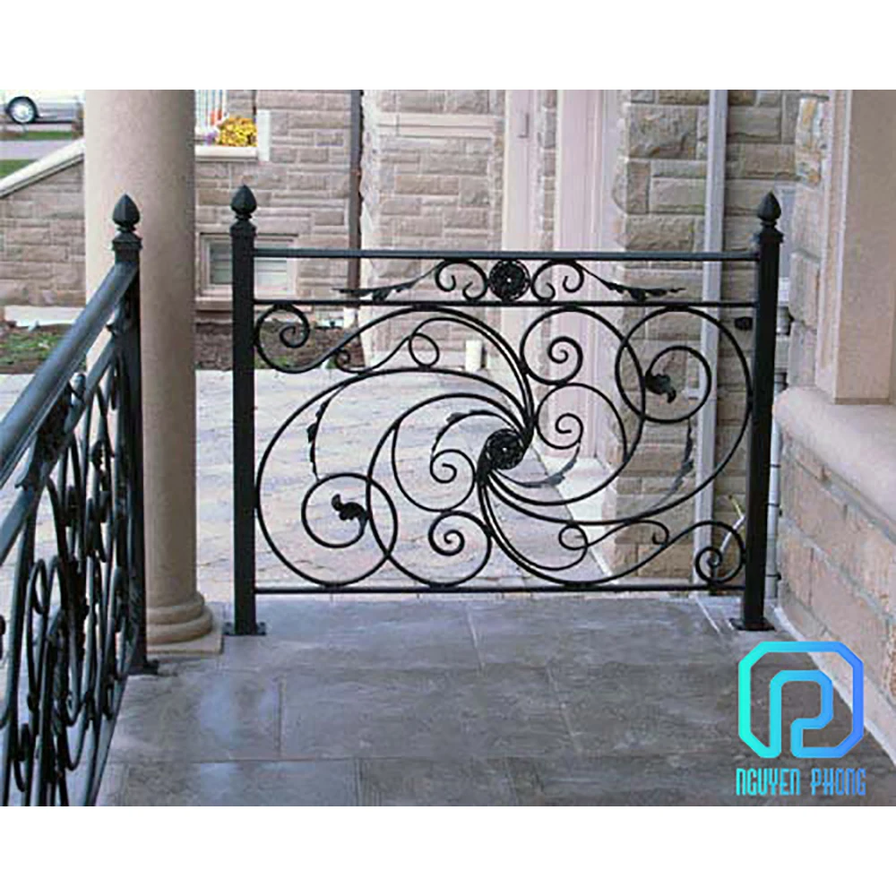 Best Standard Manufacturer Prices Wrought Iron Balcony Balustrade Railing Design