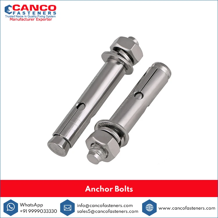 Tested Quality 24MM Mild Steel Stainless Steel Hot Dip Galvanized Heavy Duty Shield Anchor Bolts Fasteners for Fire Doors