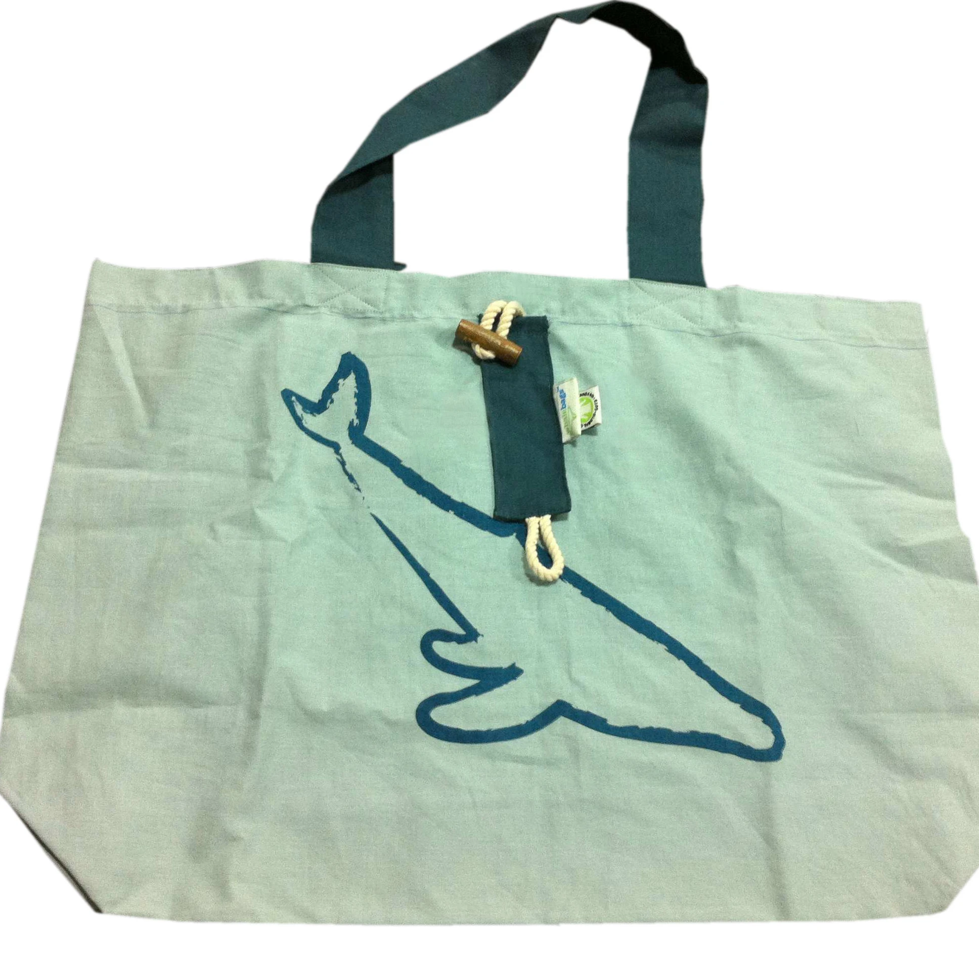 Fairtrade Certified Washable Custom Printed Lite Green Cotton Shoulder Bag For Supermarket Grocery Shopping