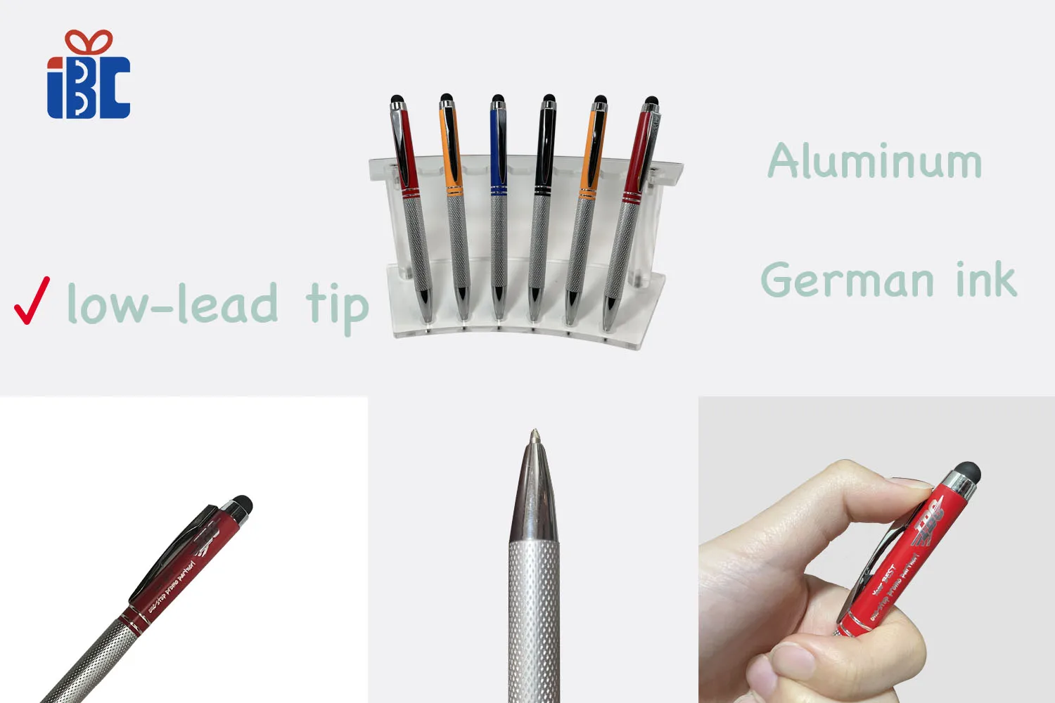 
German ink touch screen ballpoint pens with custom logo 