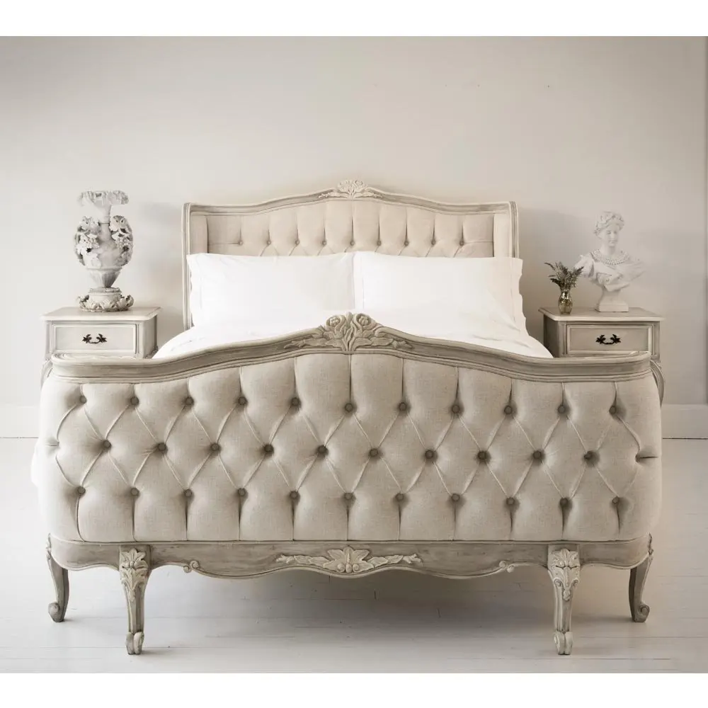 Beds Amour French Bed Solid Wood Upholstered French Bed