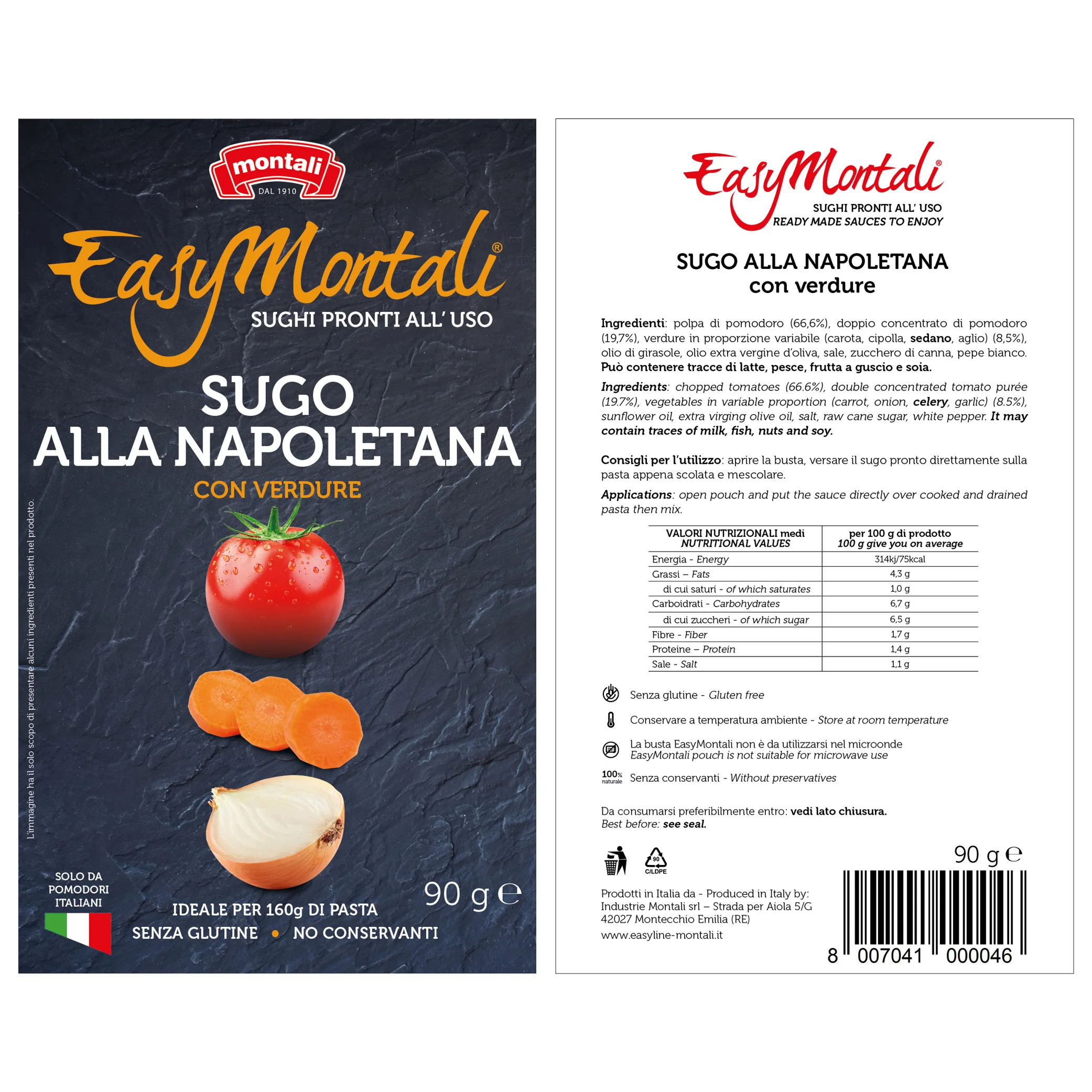 top high quality tomato with tomato and  vegetable Napoletana pasta sauce canned made in Italy for dressing and snack