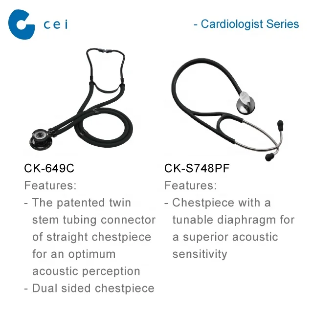 Клинические принадлежности, медицинский стетоскоп, диагностический набор, стетоскоп кардиологии