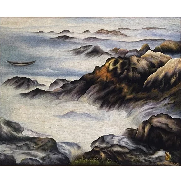 Classical Style Seascape Paintings The Calling Of The Sea Hand Embroidery Artworks on Thread Silk Cotton