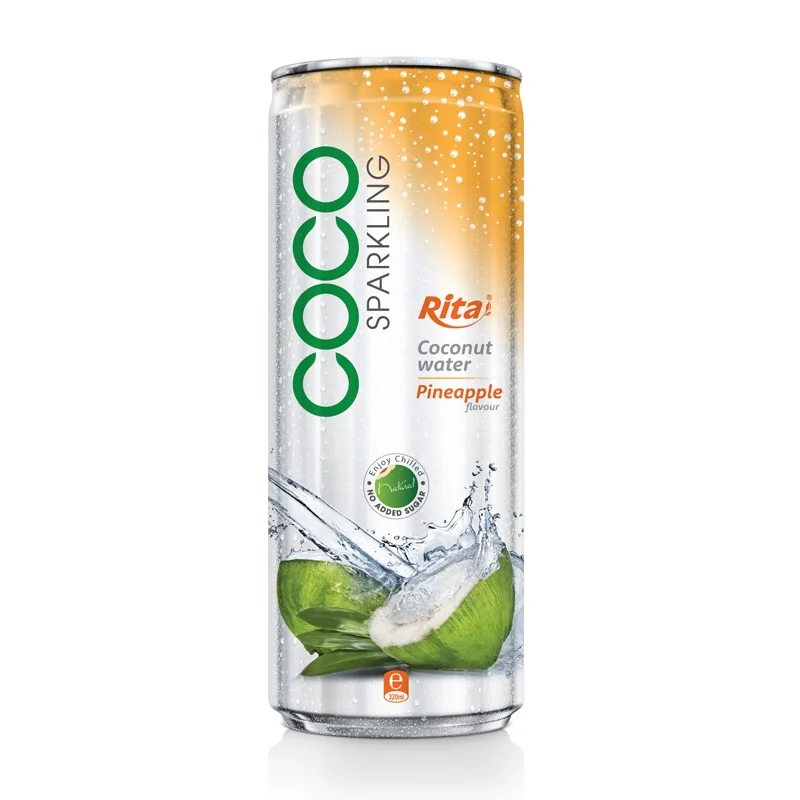 Private brand 250ml Slim Alu Can Sparkling Coconut Water