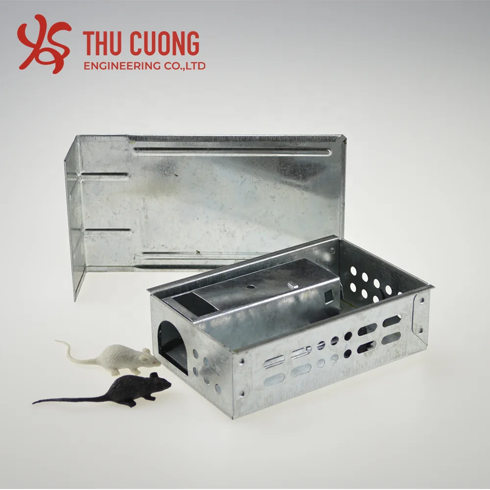 Mini Live Rodent Catch and Release Mice Box Mouse Trap Animal Friendly Easy Set Trap Pest Control Rat Trap Metal Indoor Outdoor