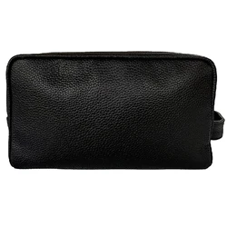 Tiding Vintage Custom Logo Top Grain Leather Dopp Kit Bag Travel Toiletry Make up Cosmetic Wash Bag Men Women for Retail Chain