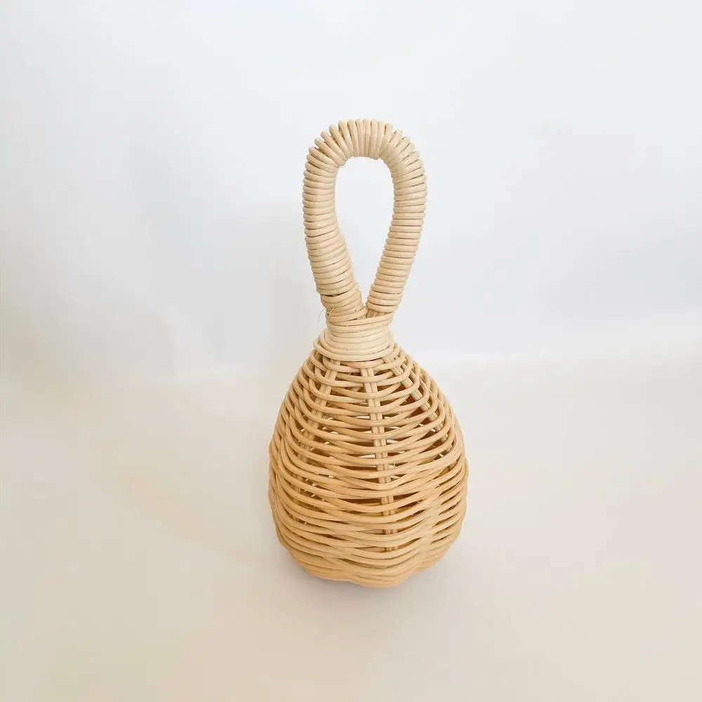 Eco friendly natural cheap price handmade wicker baby toys rattan rattle