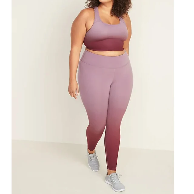 Factory Wholesale Ladies Stretchy Running Training Fitness Women Gym Leggings High Waist Seamless Yoga Set