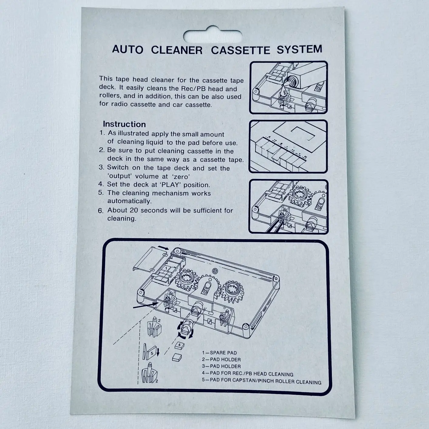 Mechanical Audio Cassette Head Cleaner