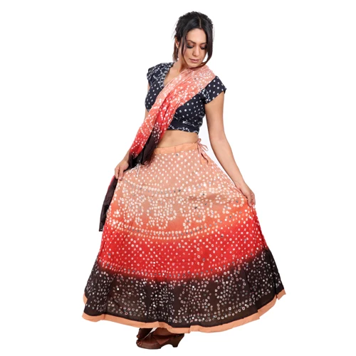Jaipuri Bandhej Lehenga Choli  Set  For Navratri