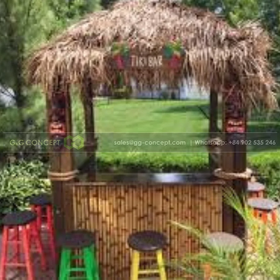 Wholesale Bamboo Tiki Bar Fair / Bamboo Tiki Bar Classic/ Supplier Bamboo Houses For Fairs