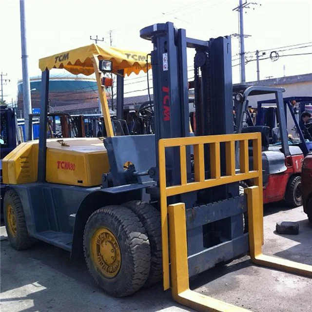 USED TCM FD80 Competitive Price 8t Diesel Powered Forklift Used forklift TCM 8T diesel tcm fd25 fd50 fd30 fd100 fd160