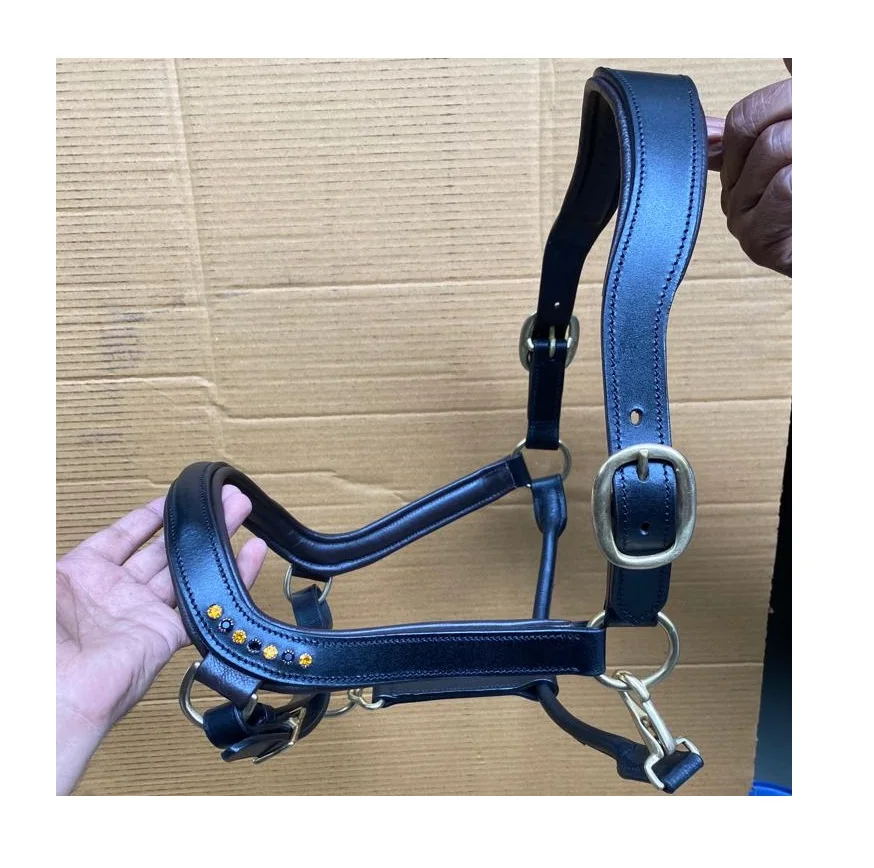 Анатомическая кожаная лямка через шею из высококачественной индийской кожи с латунной пряжкой мягкая подкладка