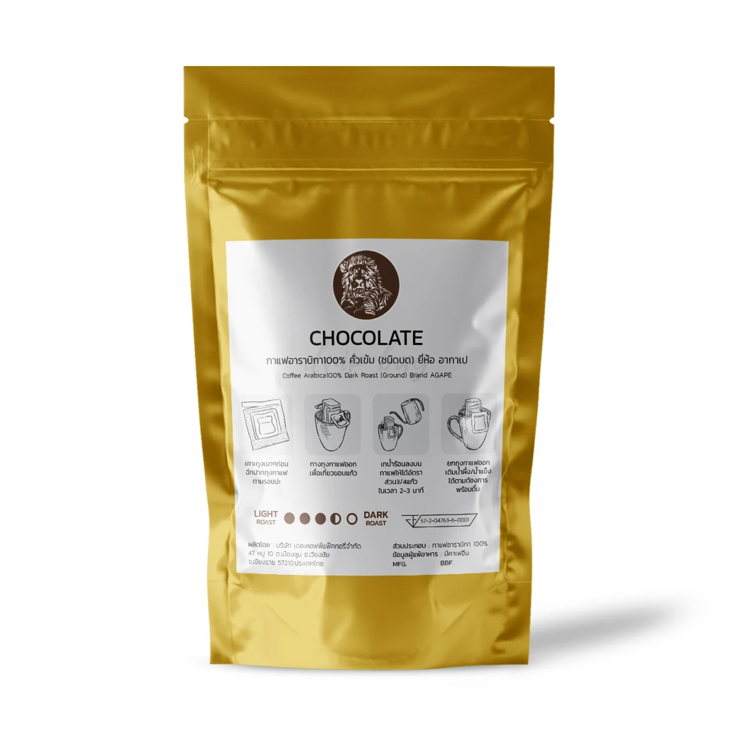 
Капельный мешок для кофе с шоколадным вкусом, высокое качество, 15-17 г, Таиланд 