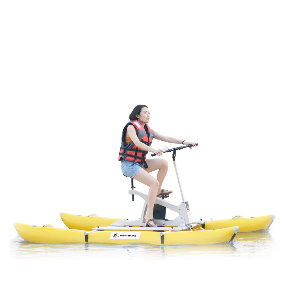 
Funny inflatable water bike with tube Inflatable floating water bike tube 