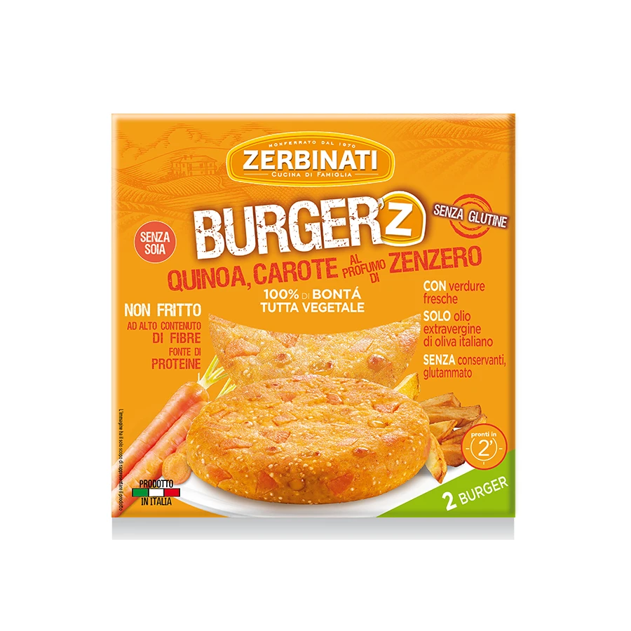 
 Итальянская Z Quinoa, морковка и имбирный бургестер  