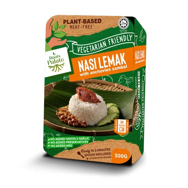 Malaysia Best Vegetarian Nasi Lemak with Steamed Rice Brand Roots Palate Best Suitable For Nasi Lemak & Vegetarian