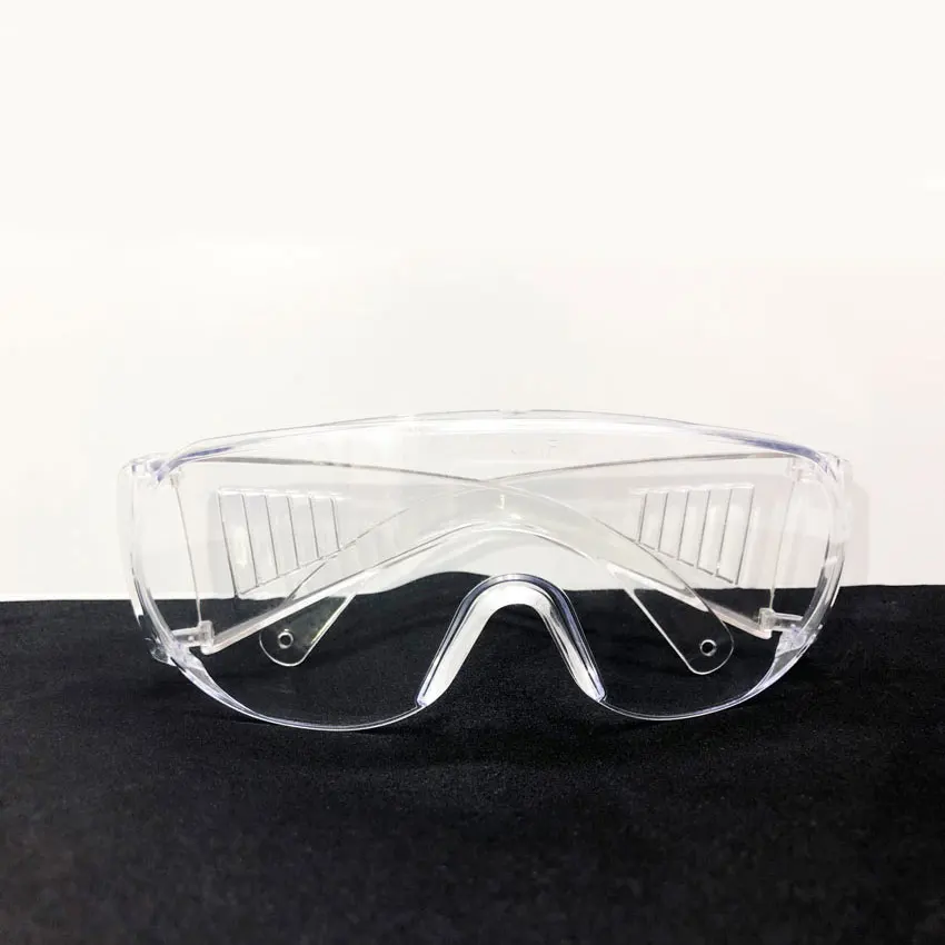 Comfortable PC clear lenses protective CE EN166 certified goggles with air ventilation anti shock scratch