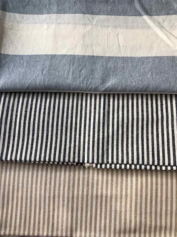 OEM Yarn Dyed  Stripe Cotton Fabric for Garments and Bedding set Woven TWILL Polyester Uniform Fabric