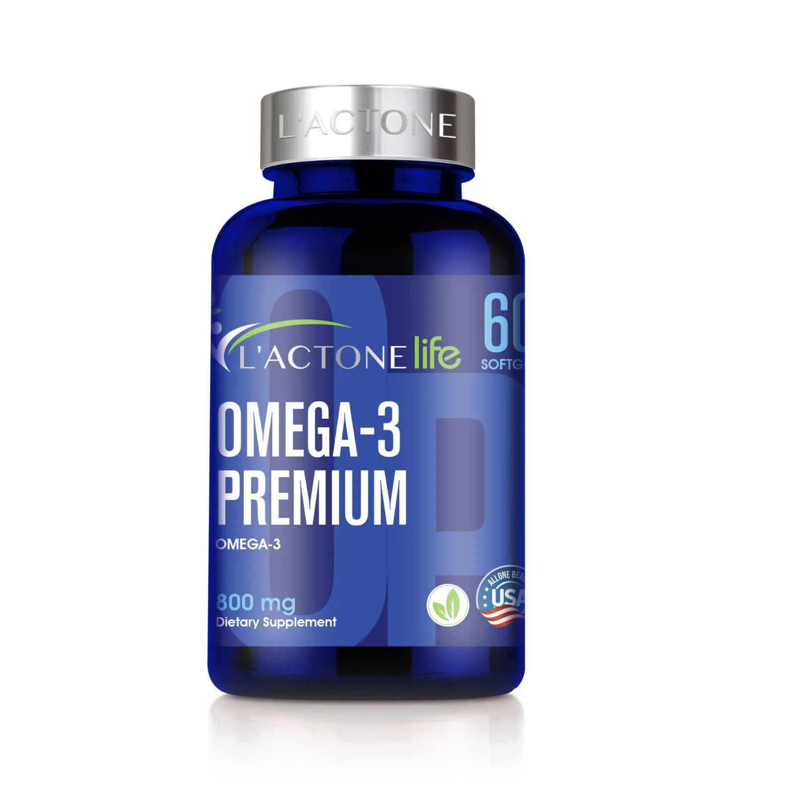 Omega-3 Premium Dietary Supplement  800 mg 60 Capsules Food Supplement Made in Turkey Private Label Available