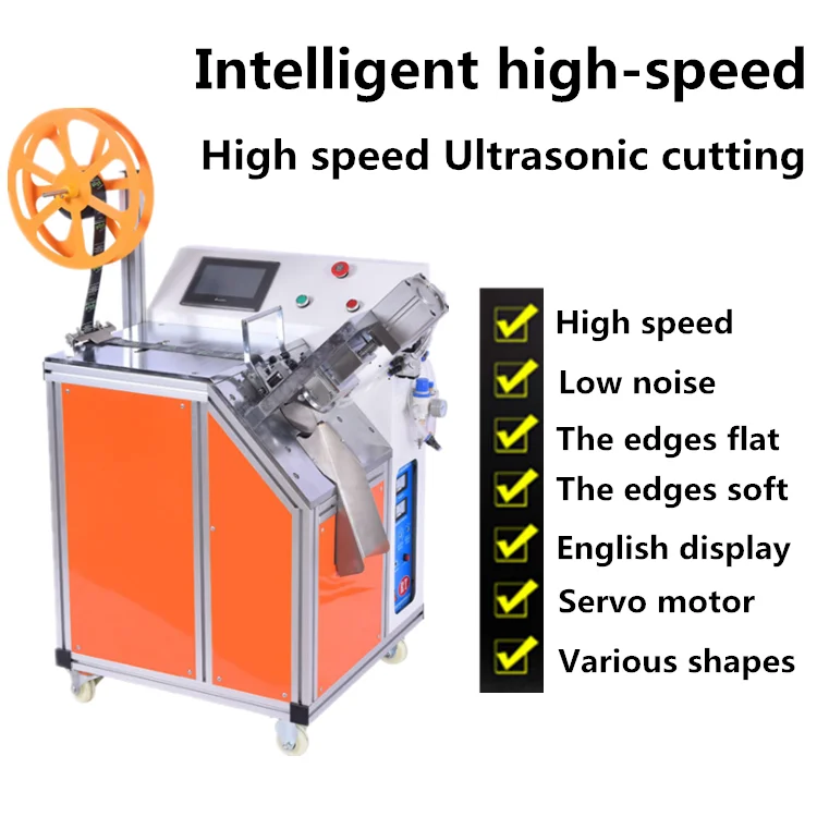 
Ultrasonic webbing cutting machine for ribbon Nylon strip cutter Bag Strap Handbag Belt cut equipment for pp tape 