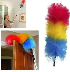 Extendable Anti Static Feather Duster Extending with Grip Handle & Remove Dirt or